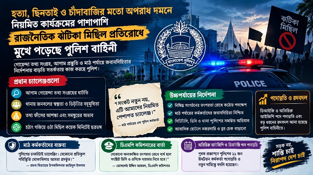 নিয়মিত অপরাধ দমন বনাম রাজনৈতিক নাশকতা