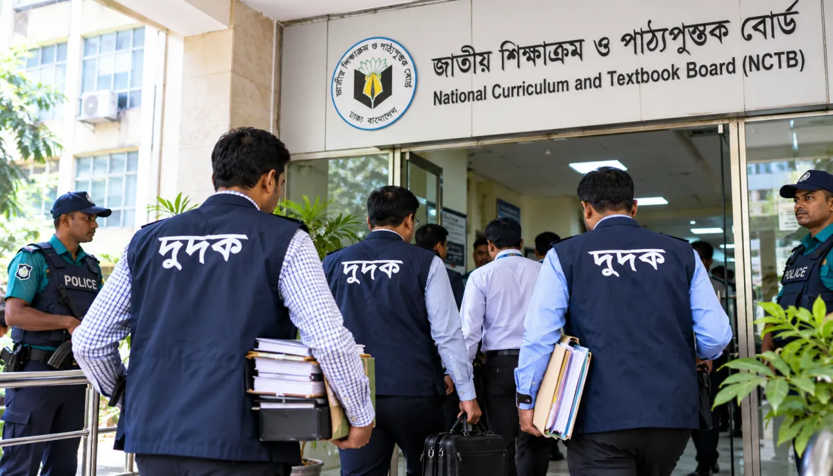 টেন্ডারে অনিয়মের অভিযোগে পাঠ্যপুস্তক বোর্ডে দুদকের আকস্মিক অভিযান