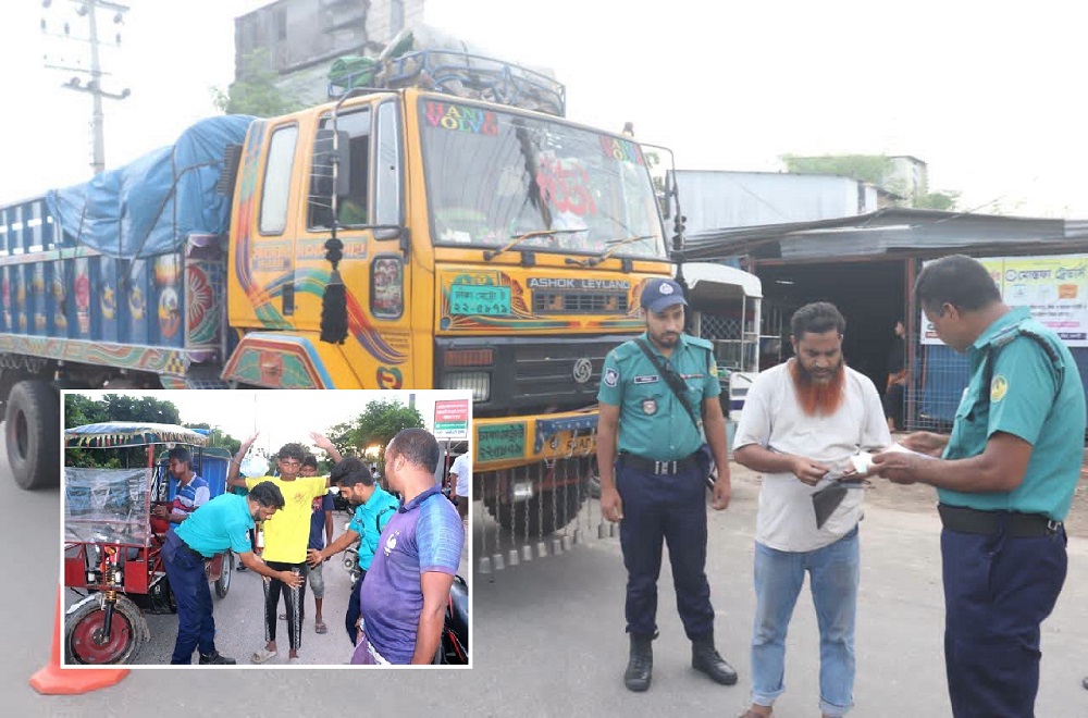রাজশাহীতে ট্রাফিক আইন লঙ্ঘনে আরএমপির সাঁড়াশি অভিযান