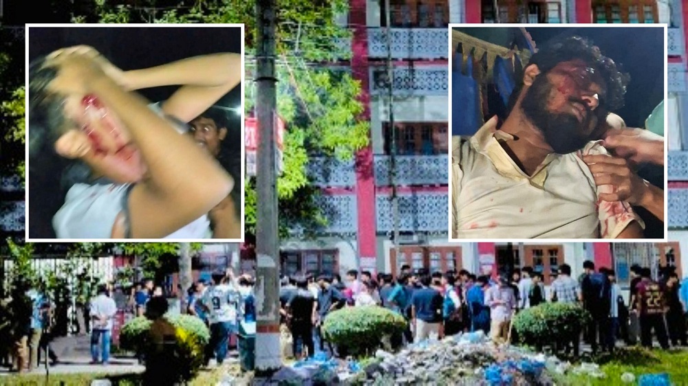 রাজশাহী বিশ্ববিদ্যালয়ে দুই বিভাগের শিক্ষার্থীদের সংঘর্ষে আহত ৪