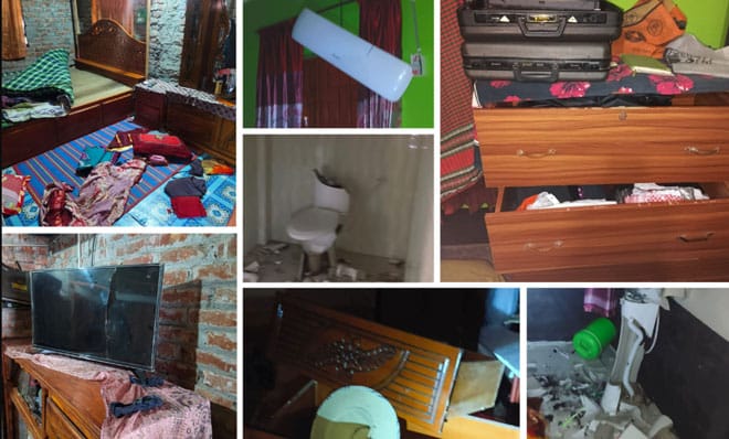 তাহেরপুরে যুবলীগ-ছাত্রলীগ নেতাদের বাড়িতে হামলা, ভাঙচুর ও লুটপাটের অভিযোগ