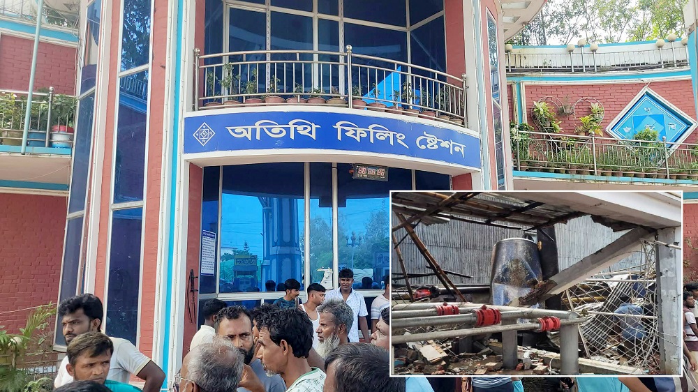 বগুড়ায় ফিলিং স্টেশনের গ্যাস প্ল্যান্টে বিস্ফোরণ