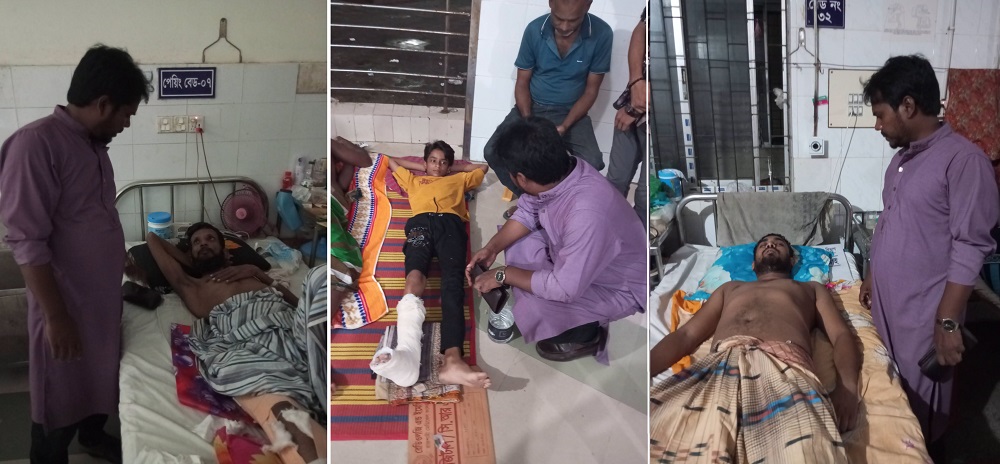 রামেক হাসপাতালে অসুস্থ নেতাকর্মীদের চিকিৎসার খোঁজখবর নিলেন যুবদল নেতা রবি