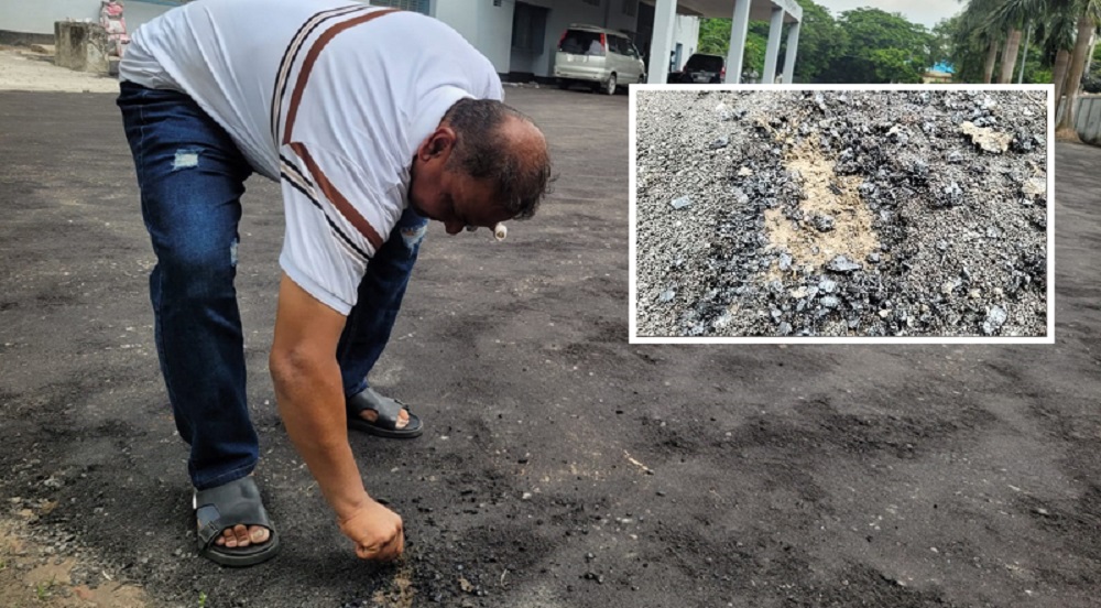 রাজশাহী স্টেডিয়াম সংস্কারে শিডিউল ভেঙে রং ও রাস্তার কাজে হরিলুট