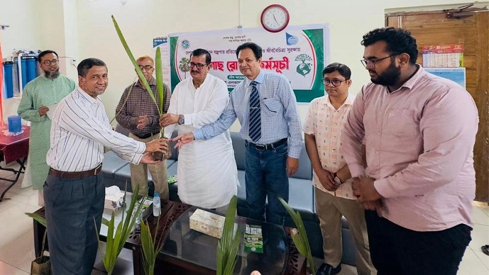 রাজশাহীতে তালগাছের চারা রোপণ কর্মসূচি উদ্বোধন করলেন ভূমিমন্ত্রী মিজানুর রহমান মিনু