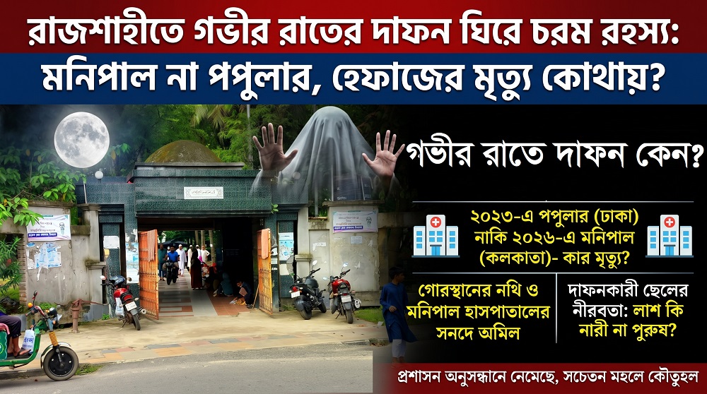 রাজশাহীর দাফন রহস্যে প্রশাসনের ভূমিকা নিয়ে প্রশ্ন