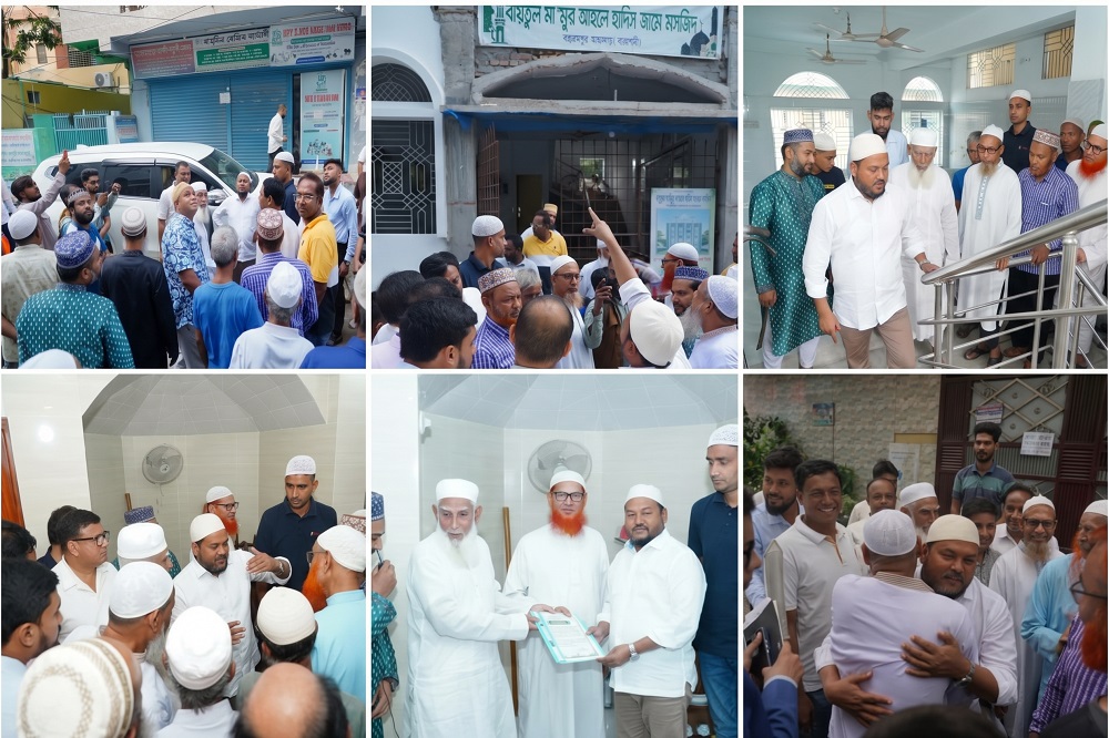 বহরমপুর বায়তুল মামুর মসজিদ পরিদর্শনে রাসিক প্রশাসক