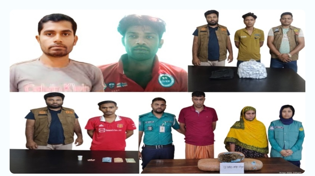 রাজশাহীতে আরএমপি’র মাদকবিরোধী অভিযানে নারীসহ ৬ মাদক ব্যবসায়ী গ্রেপ্তার